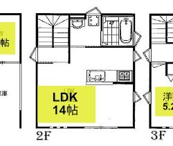 【B号棟】庚午南2丁目♪2LDK+納戸部屋＋サンルームがある3階戸建て住宅♪スーパーやドラッグストアまで徒歩5分圏内♪
