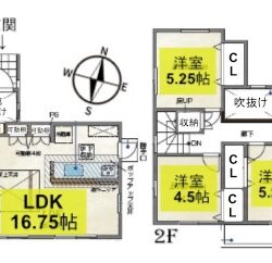 5LDK・土地167.74㎡（50.74坪）建物104.12㎡（31.49坪）間取